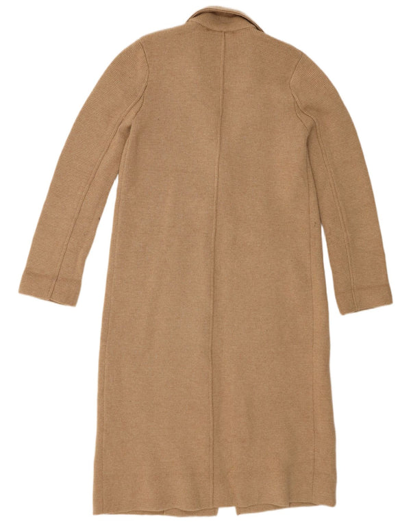 Zara Womens Overcoat UK 14 Medium Beige