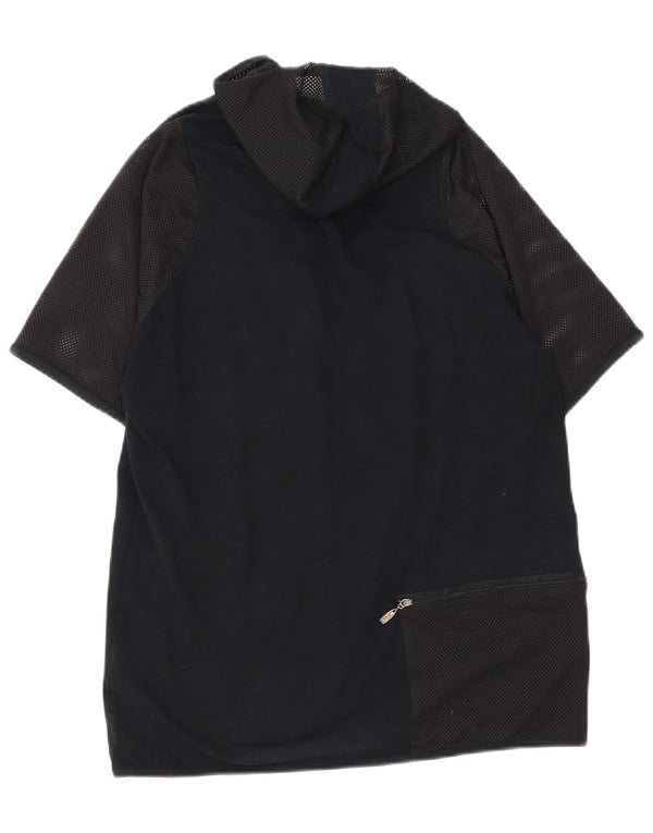 Fila Mens Hooded T-Shirt Top Medium Black Cotton