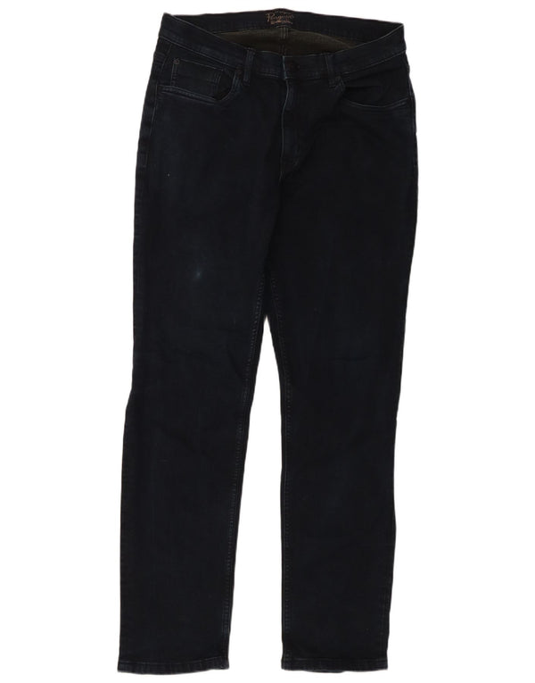 Penguin Mens Slim Jeans W34 L32 Navy Blue Cotton