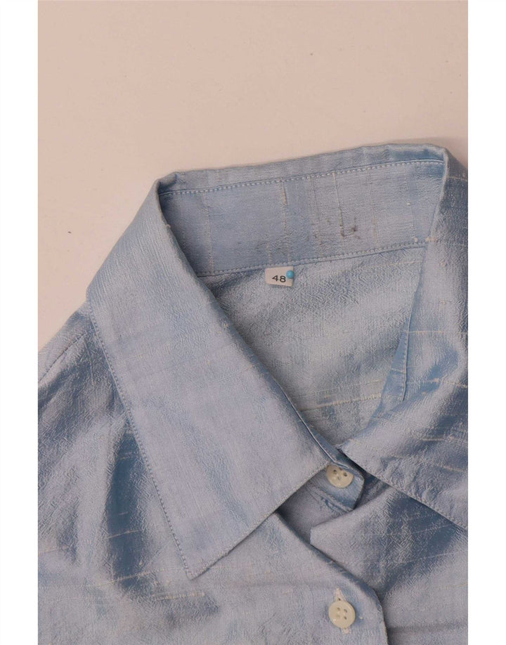 Vintage Womens Shirt Blouse IT 48 XL Blue