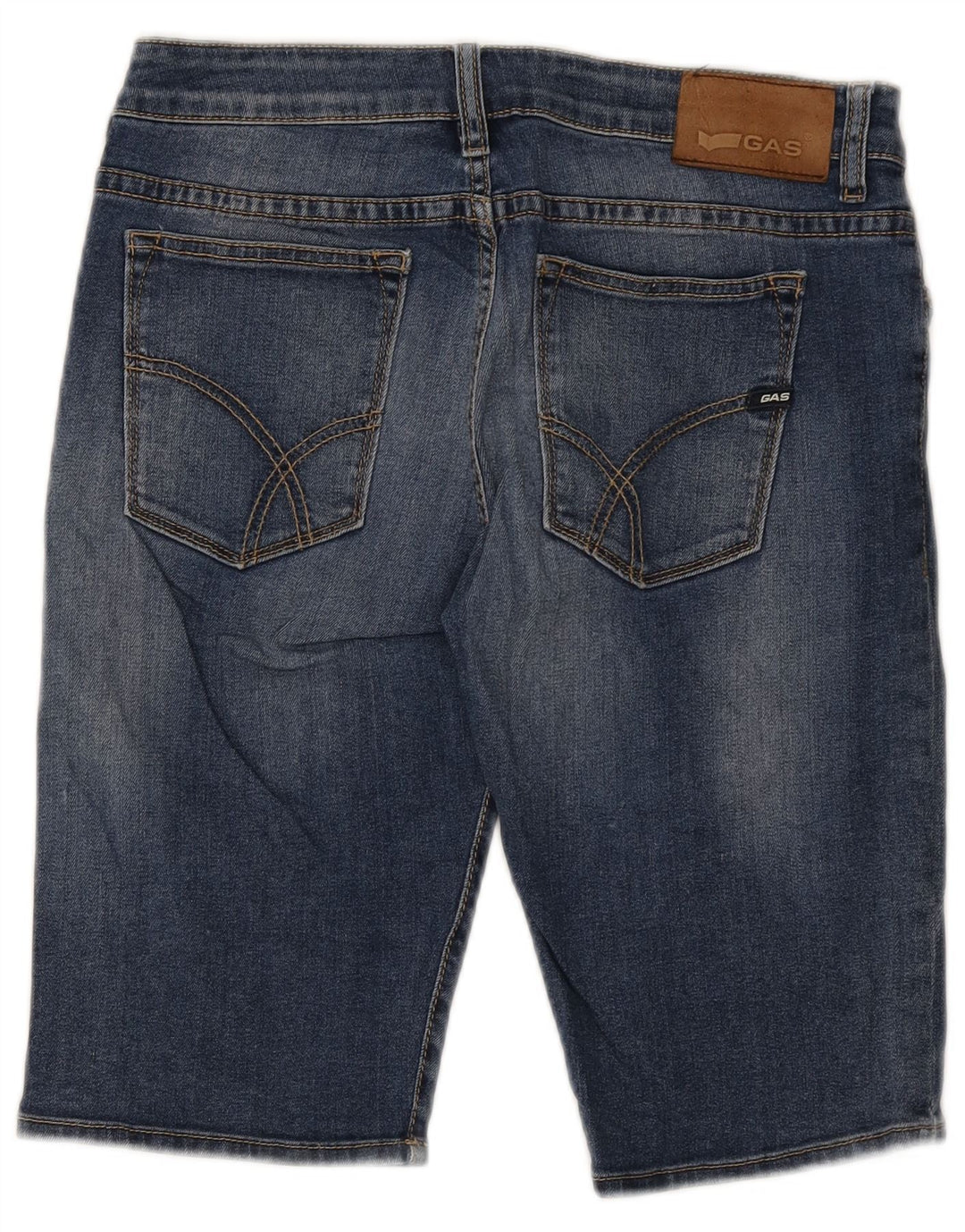 Gas Mens Denim Shorts W33 Medium Blue Cotton