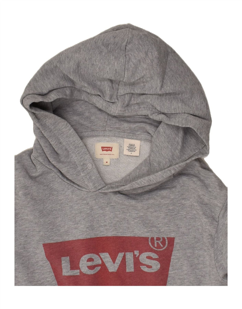 LEVI'S Mens Graphic Hoodie Jumper Medium Grey Cotton | Vintage Levi's | Thrift | Second-Hand Levi's | Used Clothing | Messina Hembry 