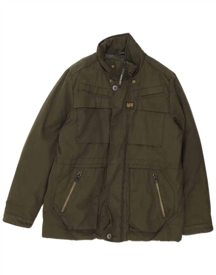 G-Star Mens Utility Jacket UK 40 Large Khaki Polyester