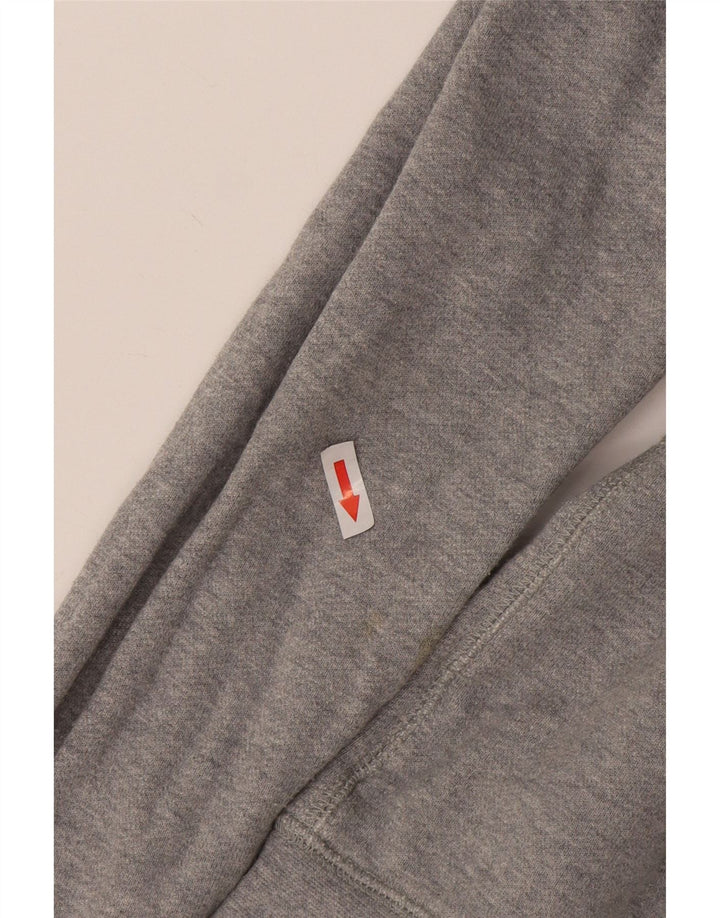 Nike Mens Zip Hoodie Sweater Large Grey Flecked Cotton