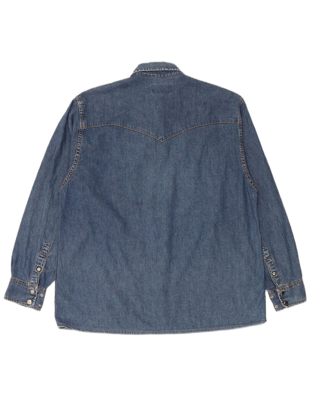 LEE Mens Denim Shirt Large Blue Cotton