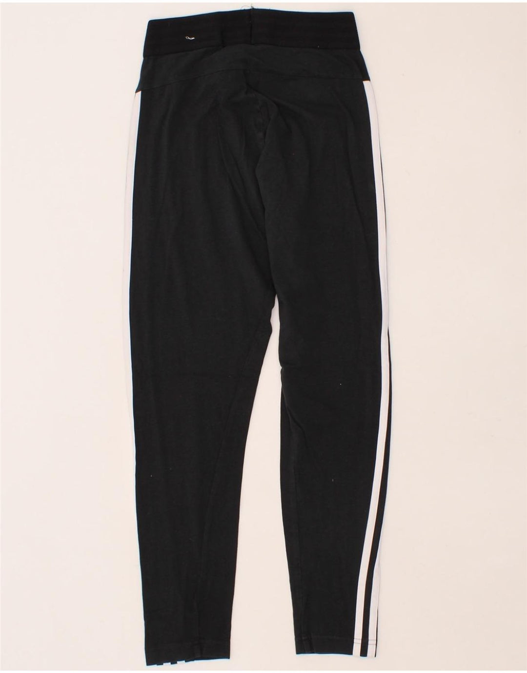 ADIDAS Womens Leggings UK 8/10 Small Black Polyester Vintage Adidas and Second-Hand Adidas from Messina Hembry 