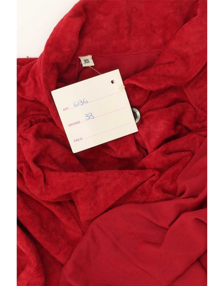 Vintage Womens Long Sleeve Polo Shirt EU 38 Medium Red