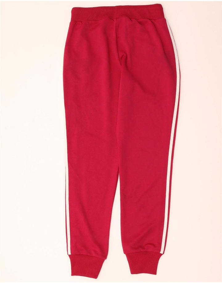 Adidas Womens Tracksuit Trousers Joggers IT 42 Small Red Polyester