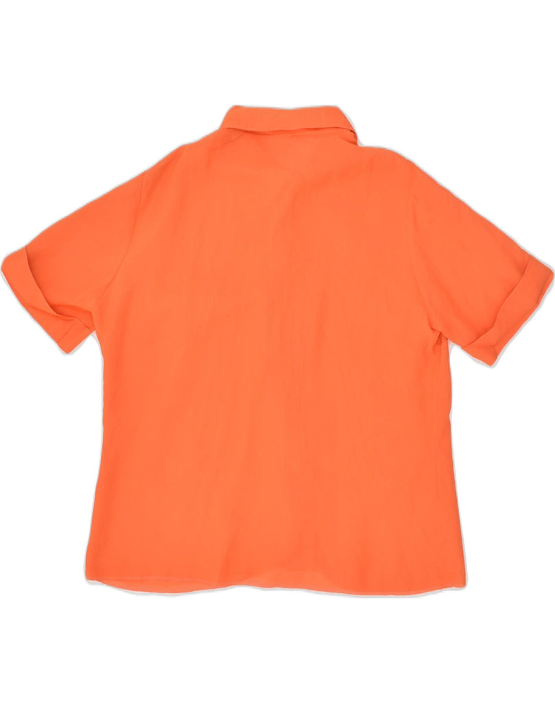 CANDA Womens Short Sleeve Shirt IT 50 XL Orange Polyester | Vintage Canda | Thrift | Second-Hand Canda | Used Clothing | Messina Hembry 