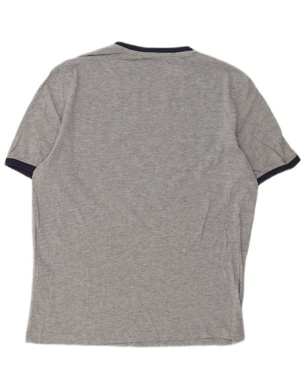 Kappa Mens Graphic T-Shirt Top Medium Grey Flecked Cotton