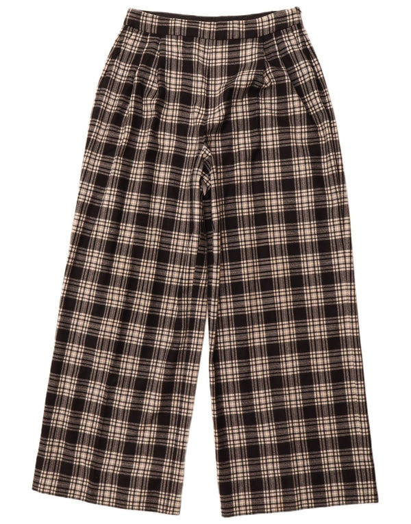 Massimo Dutti Womens Casual Trousers EU 42 Large W32 L30 Black Check