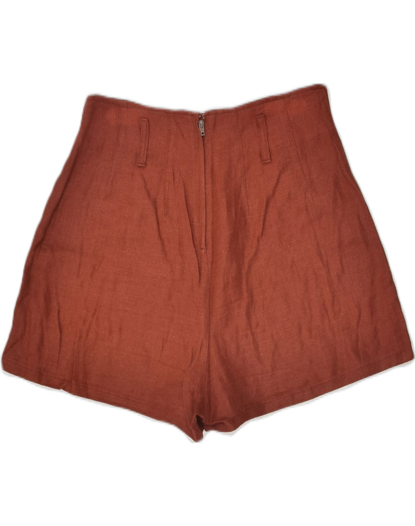 BENETTON Womens Casual Shorts W26 Small Brown Linen | Vintage Benetton | Thrift | Second-Hand Benetton | Used Clothing | Messina Hembry 