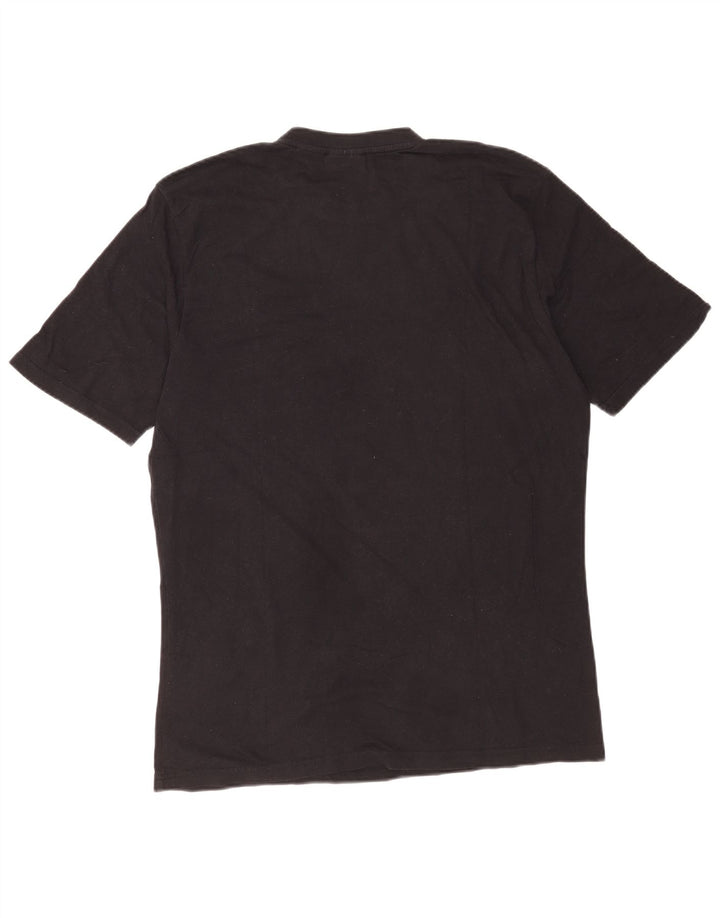 Fila Mens T-Shirt Top Large Black Cotton