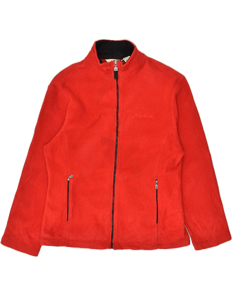 EDDIE BAUER Womens Fleece Jacket UK 18 XL Red Polyester | Vintage Eddie Bauer | Thrift | Second-Hand Eddie Bauer | Used Clothing | Messina Hembry 