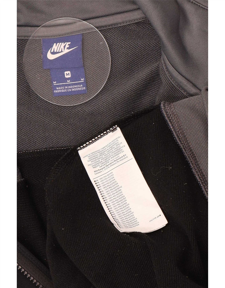 Nike Mens Tracksuit Top Jacket Medium Black Colourblock Polyester