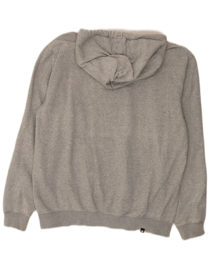 DC Mens Graphic Hoodie Jumper Large Grey Flecked Cotton