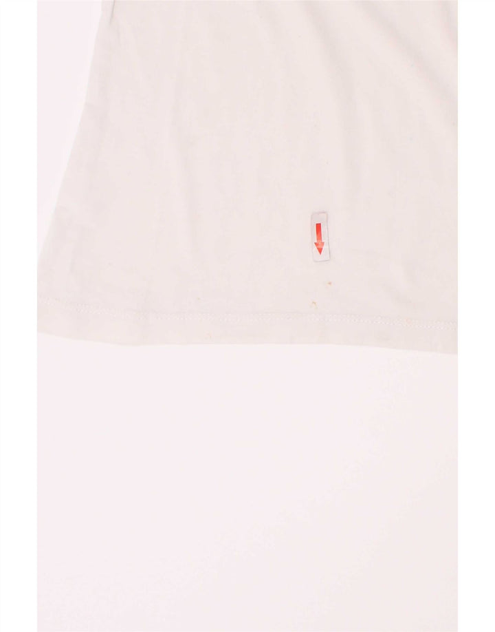 Fila Boys Graphic T-Shirt Top 7-8 Years White Cotton