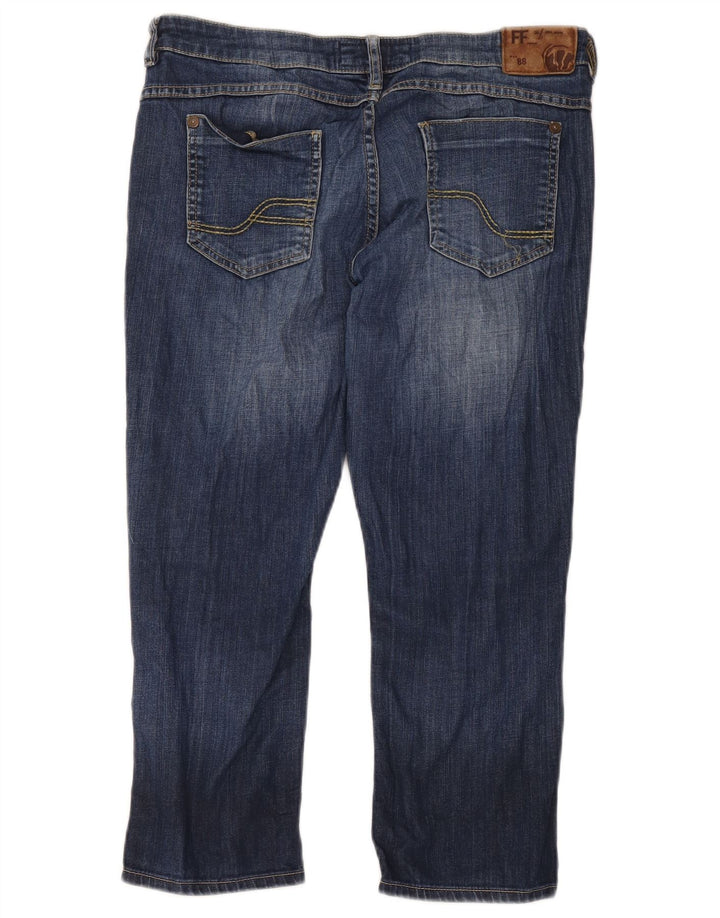 Fat Face Womens Cropped Jeans UK 12 Medium W34 L23 Blue Cotton