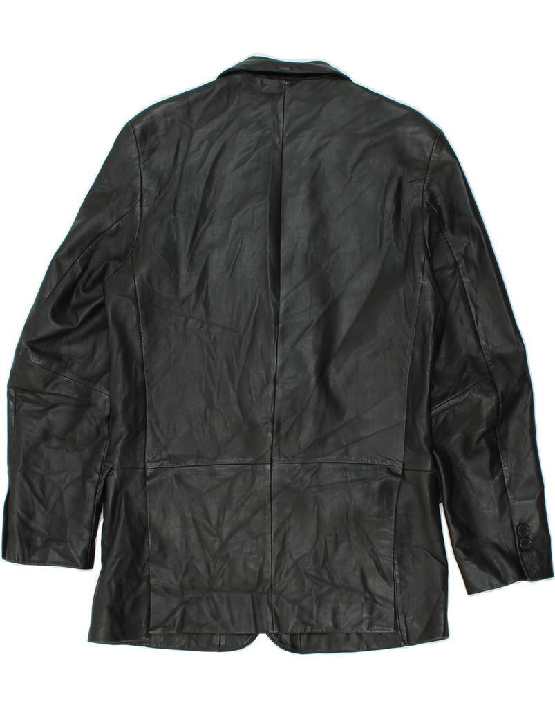 CONBIPEL Mens Leather Jacket IT 48 Medium Black Leather Vintage Conbipel and Second-Hand Conbipel from Messina Hembry 