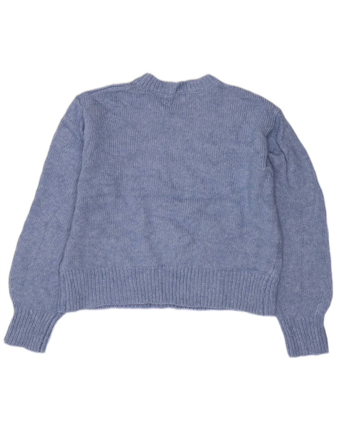 MARKS & SPENCER Womens Crew Neck Jumper Sweater UK 14 Medium Blue