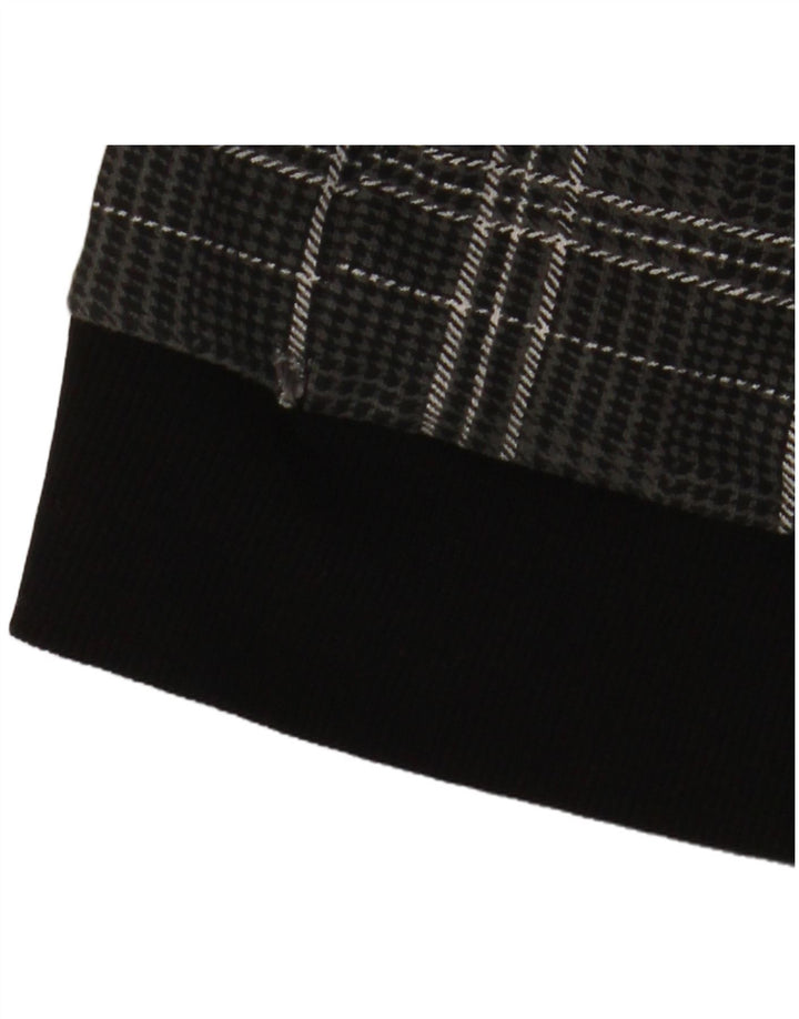 Freddy Womens Graphic Zip Hoodie Sweater UK 10 Small  Grey Check Cotton