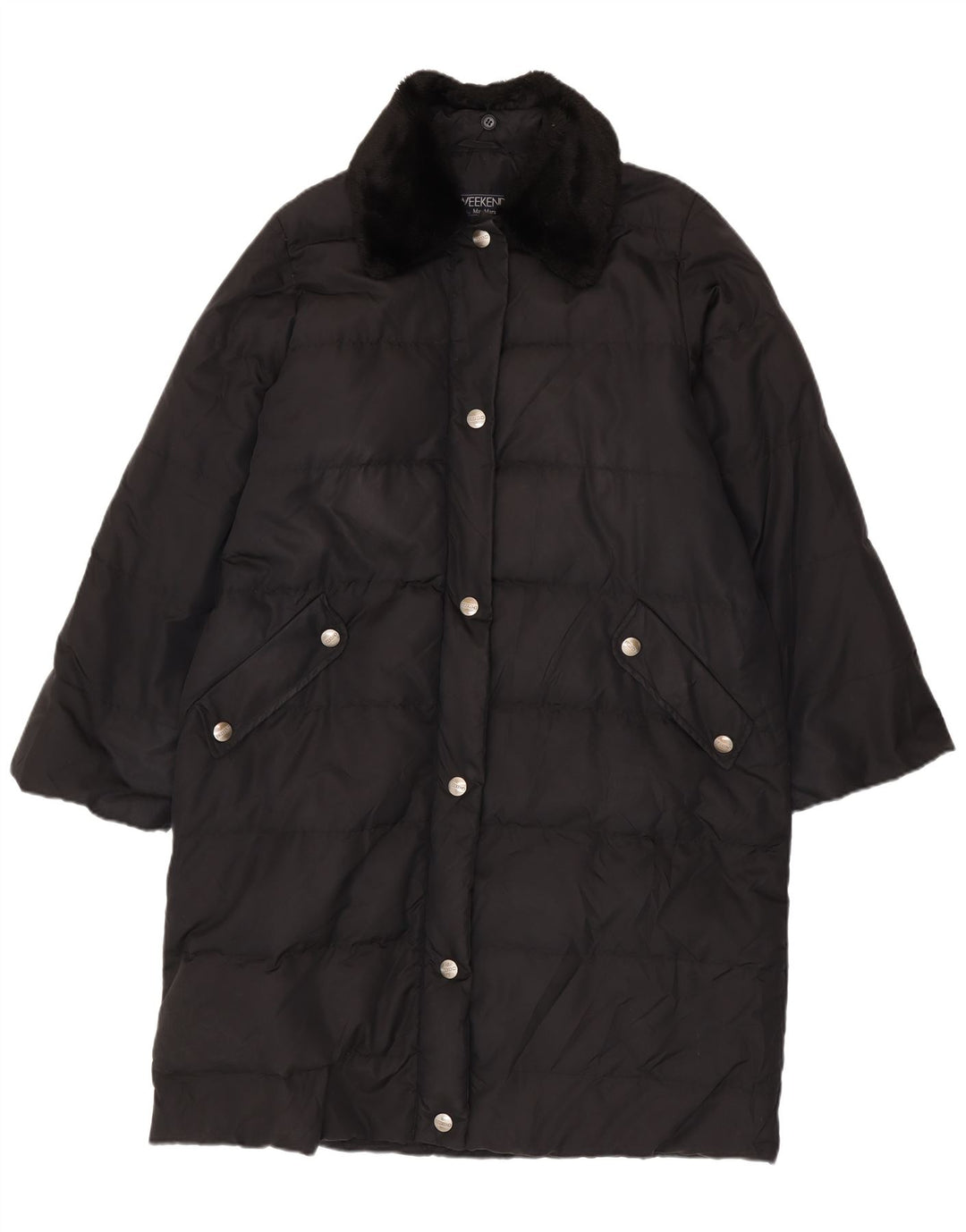 Max Mara Womens Weekend Oversized Padded Coat UK 12 Medium Black Polyamide
