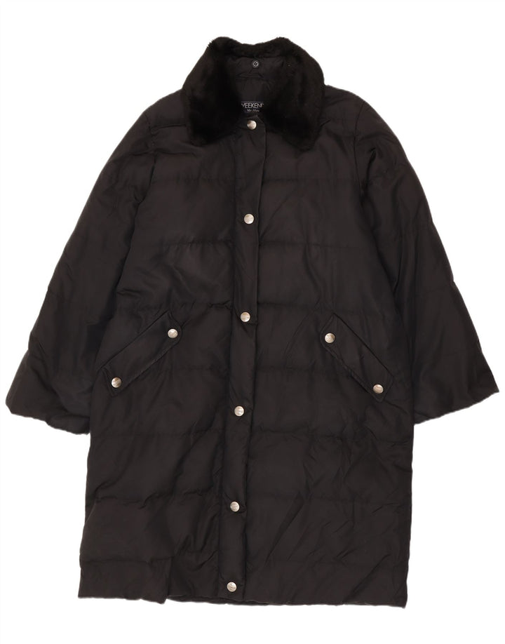 Max Mara Womens Weekend Oversized Padded Coat UK 12 Medium Black Polyamide