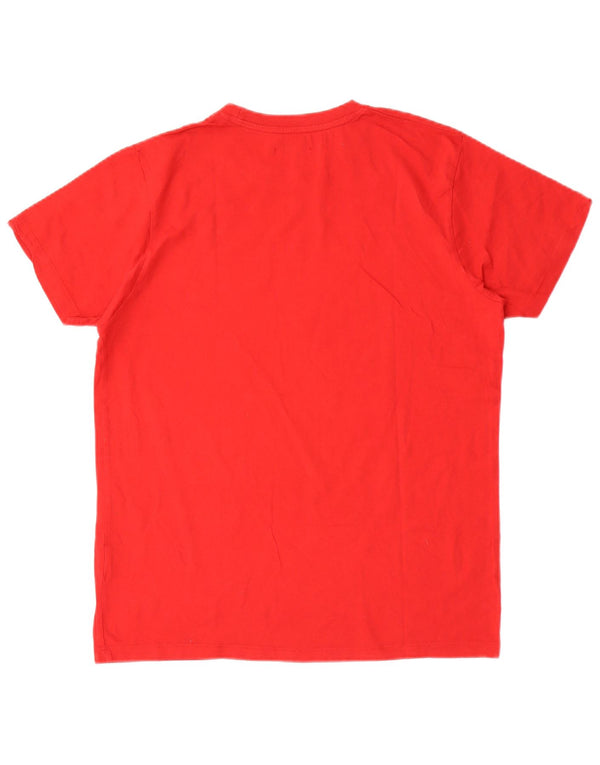Pierre Cardin Mens Graphic T-Shirt Top Large Red Cotton