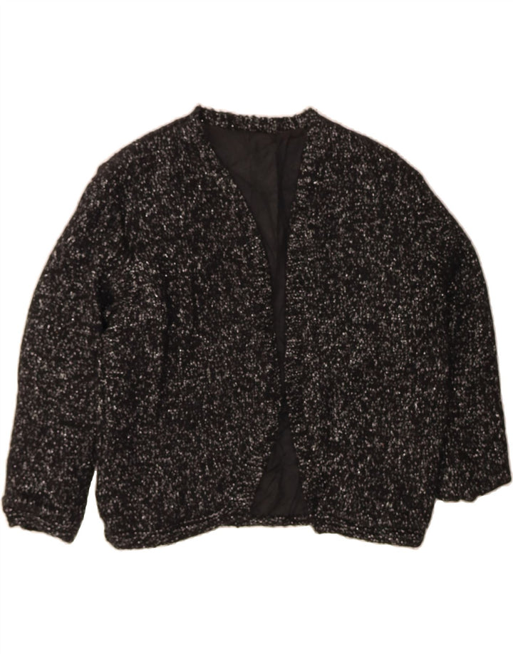 VINTAGE Womens Cardigan Sweater UK 16 Large Black Vintage Vintage and Second-Hand Vintage from Messina Hembry 