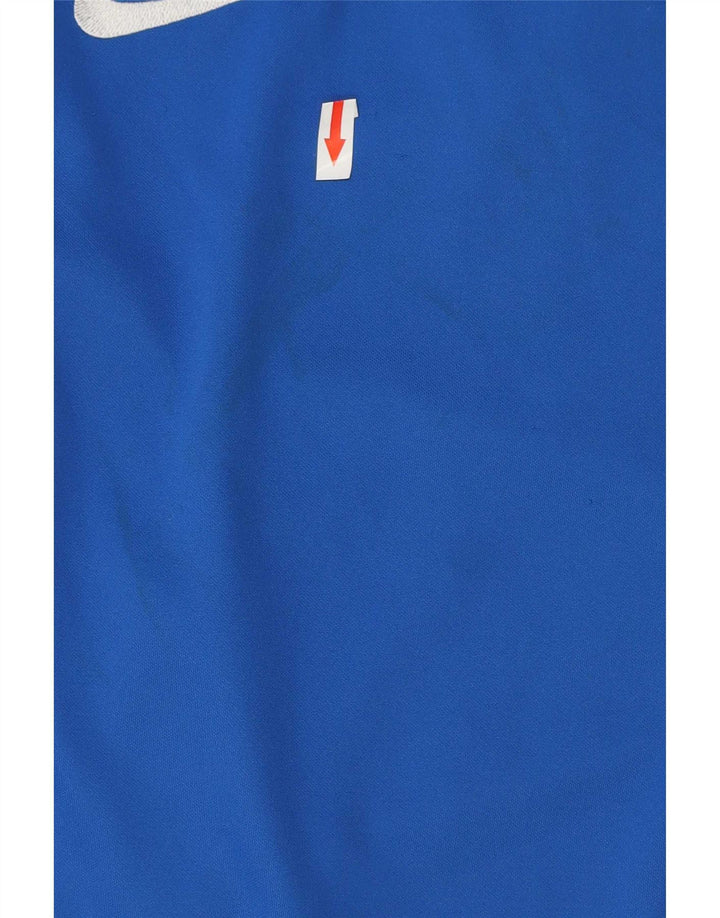 Nike Mens Dri Fit Top Long Sleeve Small Blue Polyester