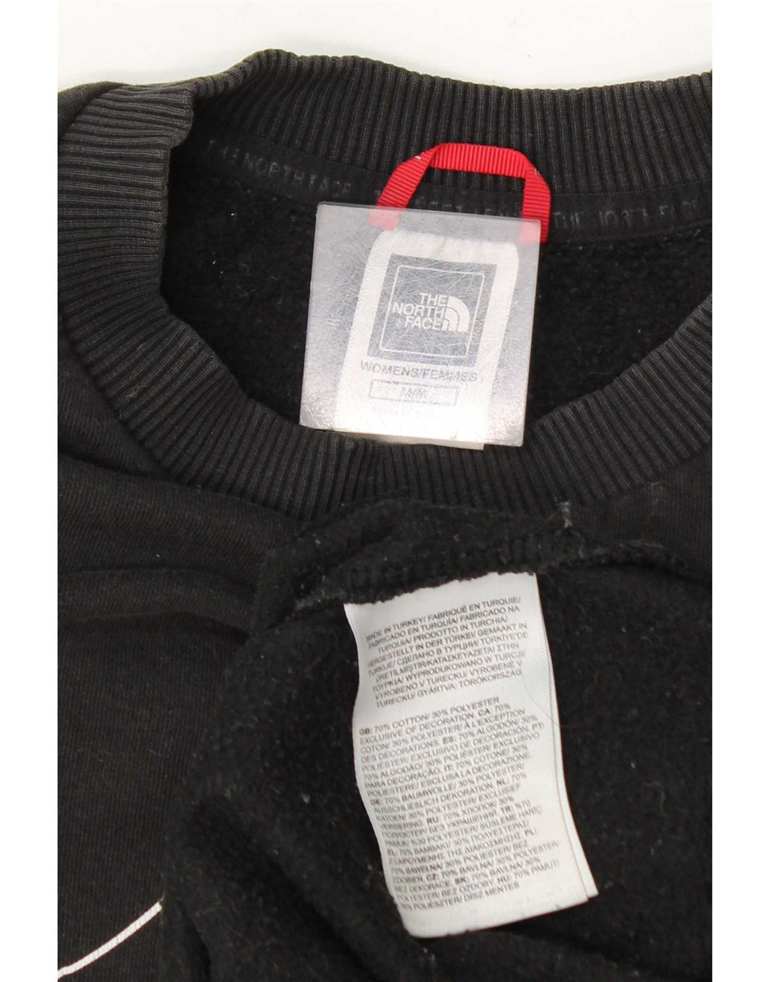The North Face Womens Graphic Sweatshirt Jumper UK 14 Medium Black Cotton