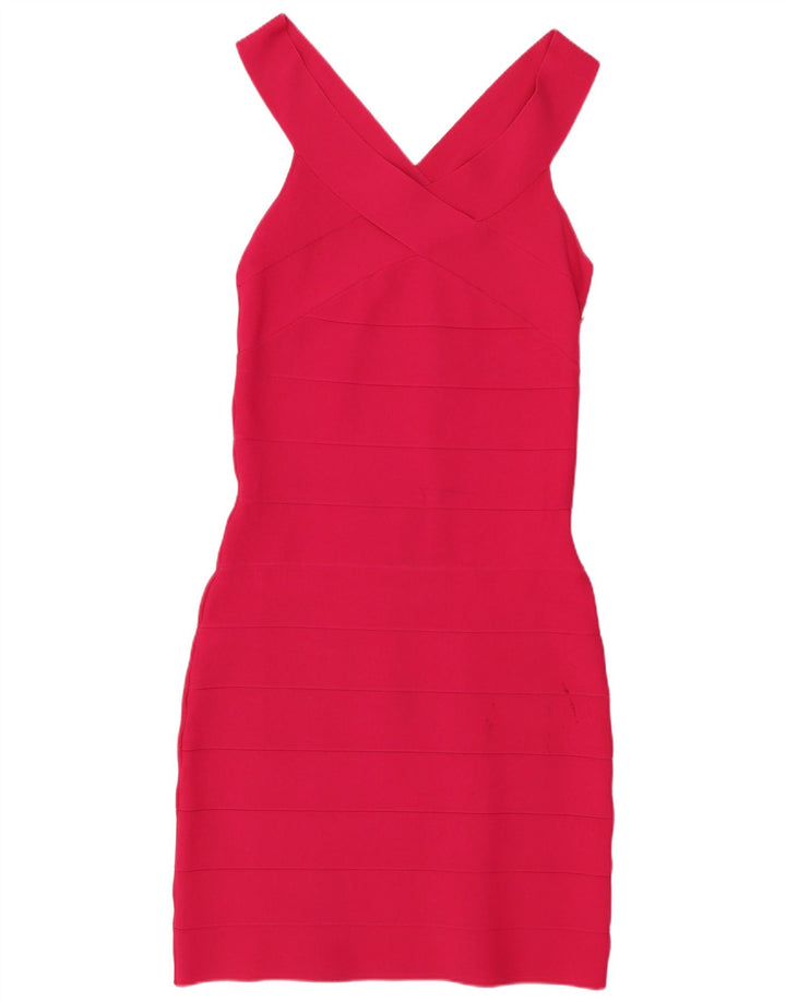 REISS Womens Sleeveless Bodycon Dress UK 8 Small Pink