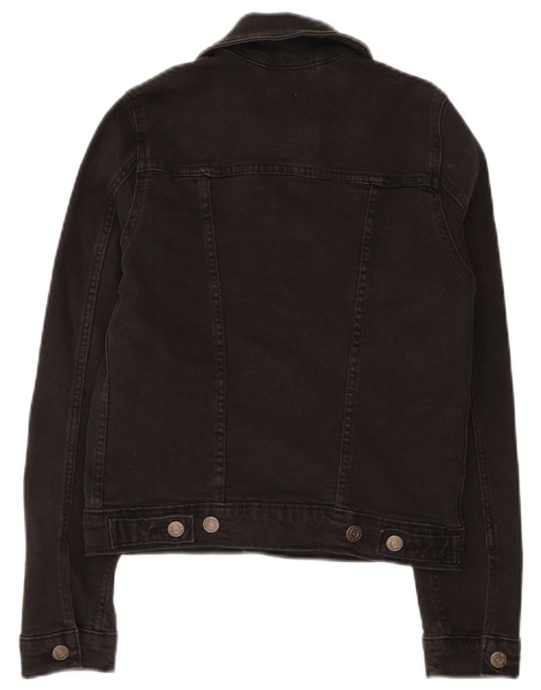 Levi's Womens Crop Denim Jacket UK 2 2XS Black Cotton