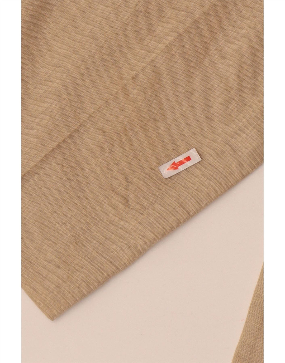 Marks & Spencer Mens Straight Suit Trousers W34 L29 Beige Linen