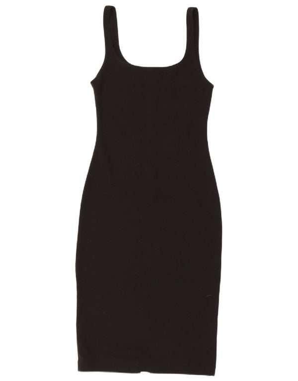 Zara Womens Sleeveless Bodycon Dress UK 8 Small Black