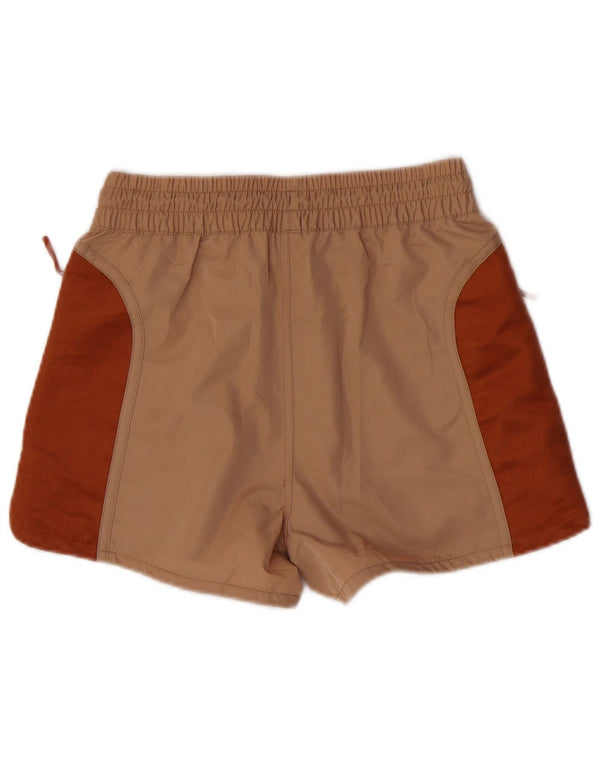Puma Womens Sport Shorts UK 8 Small Beige Colourblock Polyester