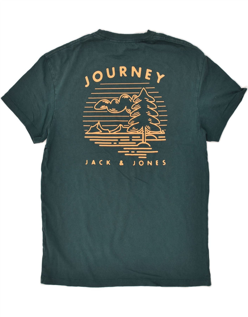 JACK & JONES Mens Regular Fit Graphic T-Shirt Top Medium Green Cotton | Vintage Jack & Jones | Thrift | Second-Hand Jack & Jones | Used Clothing | Messina Hembry 