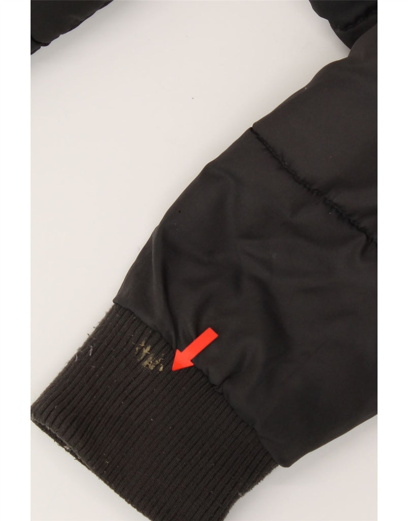 KICKERS Girls Oversized Hooded Bomber Padded Jacket 15-16 Years Grey Vintage Kickers and Second-Hand Kickers from Messina Hembry 