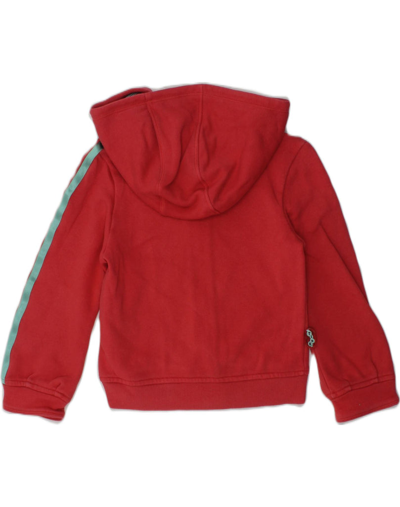 ADIDAS Girls Graphic Zip Hoodie Sweater 3-4 Years Red Cotton | Vintage Adidas | Thrift | Second-Hand Adidas | Used Clothing | Messina Hembry 