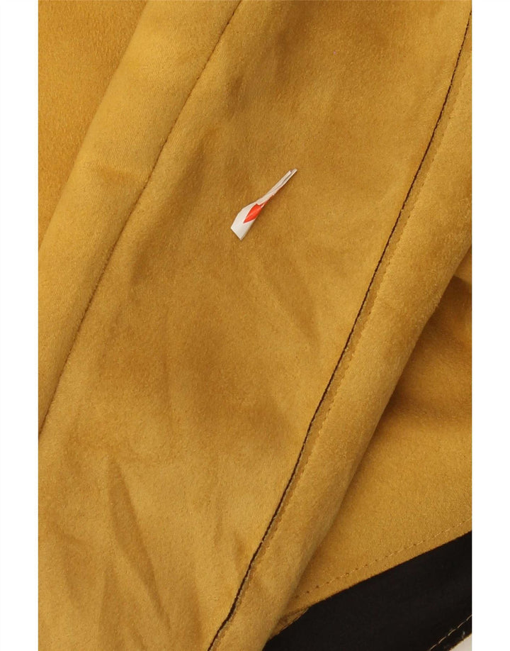 Only Carmakoma Womens Crop Biker Jacket IT 46 Large Yellow Polyester