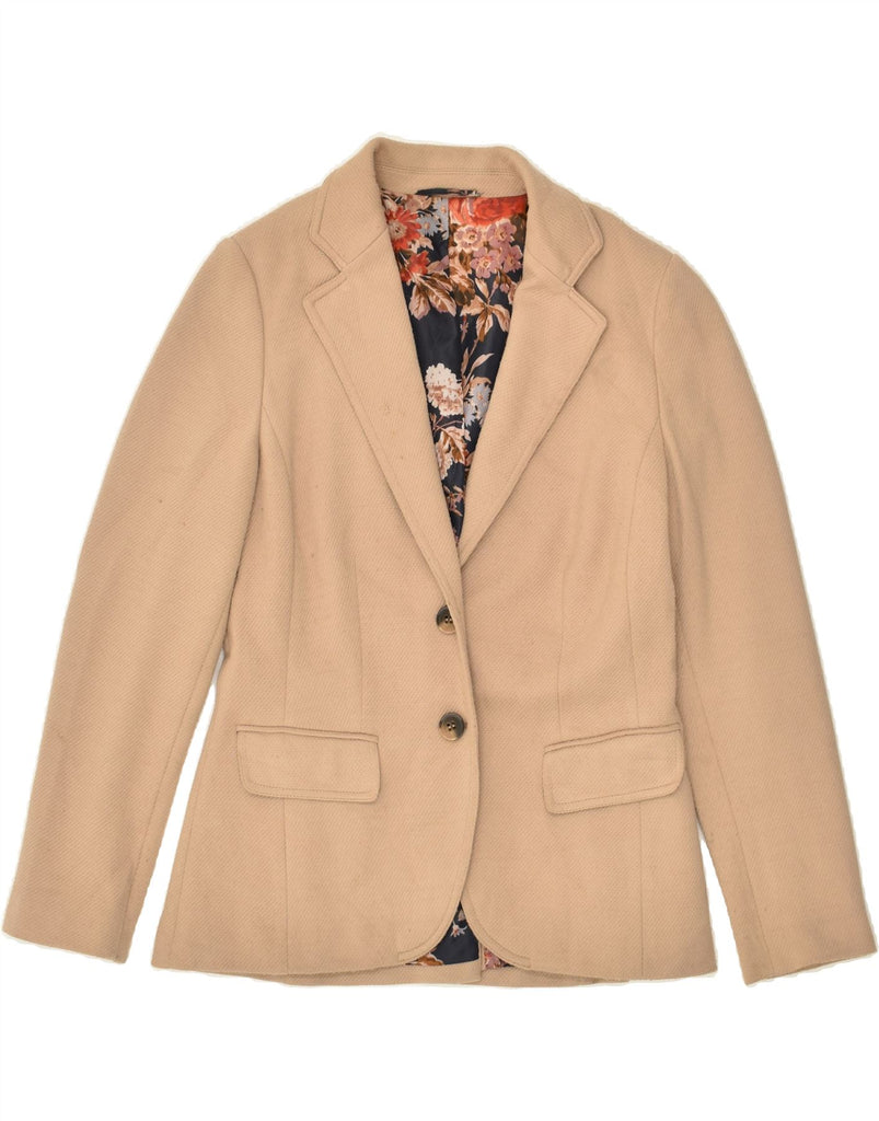 LAURA ASHLEY Womens 2 Button Blazer Jacket UK 12 Medium  Brown Acrylic | Vintage Laura Ashley | Thrift | Second-Hand Laura Ashley | Used Clothing | Messina Hembry 