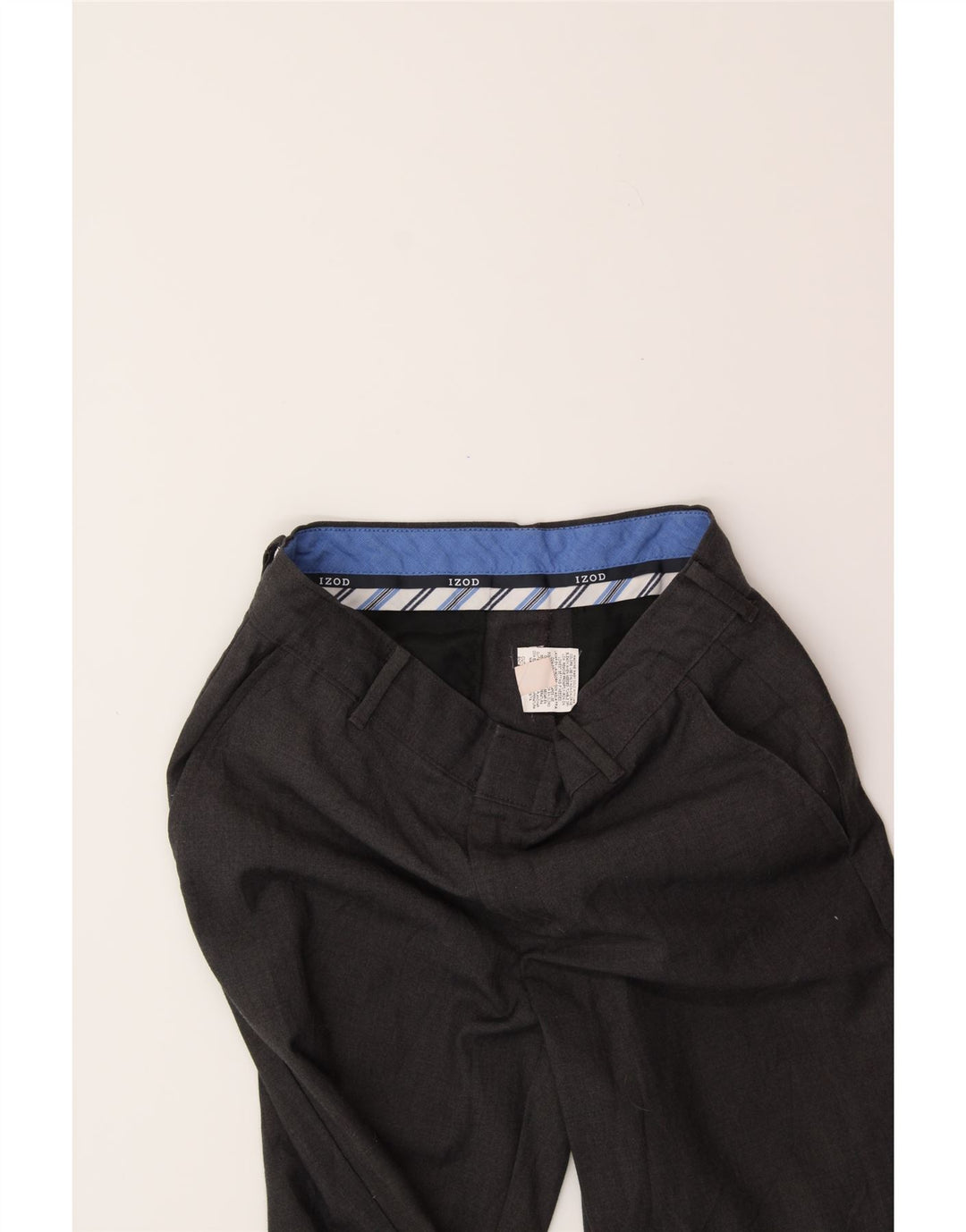 IZOD Boys Straight Chino Trousers 11-12 Years W26 L26 Grey Polyester Vintage Izod and Second-Hand Izod from Messina Hembry 