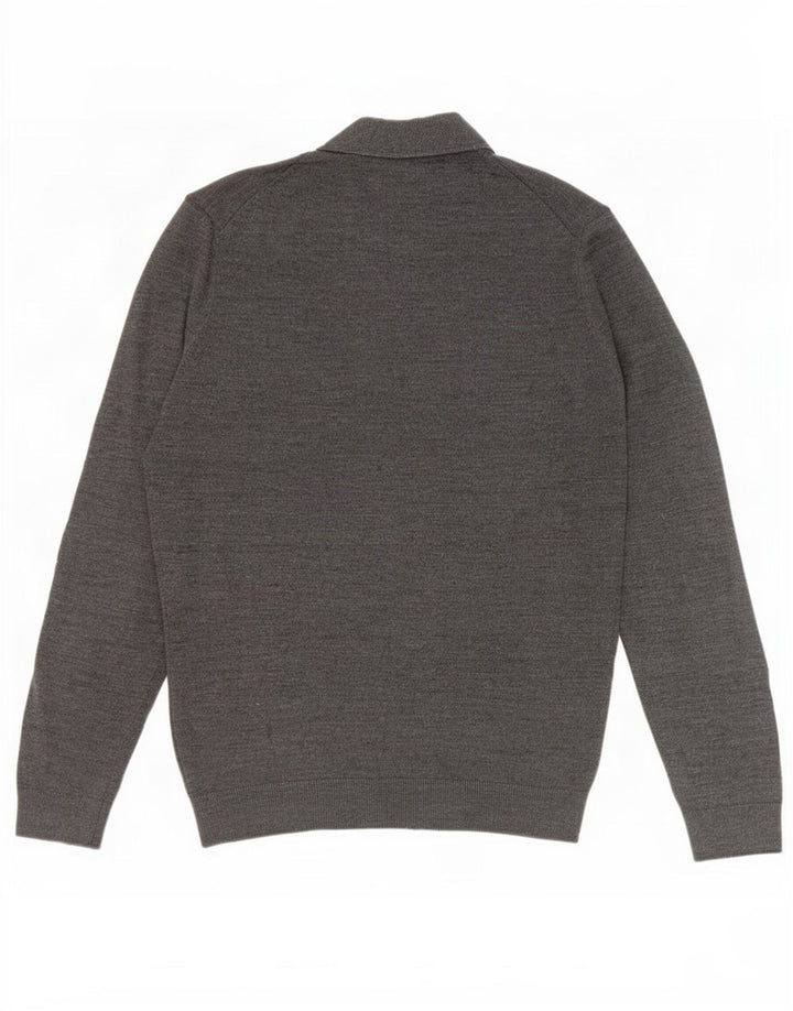 Zara Mens Cardigan Sweater Medium Grey