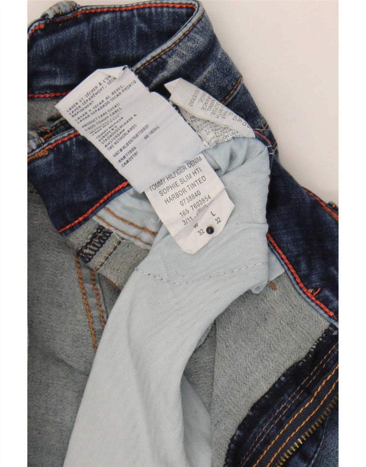 Tommy Hilfiger Womens Slim Jeans W32 L32 Navy Blue Cotton