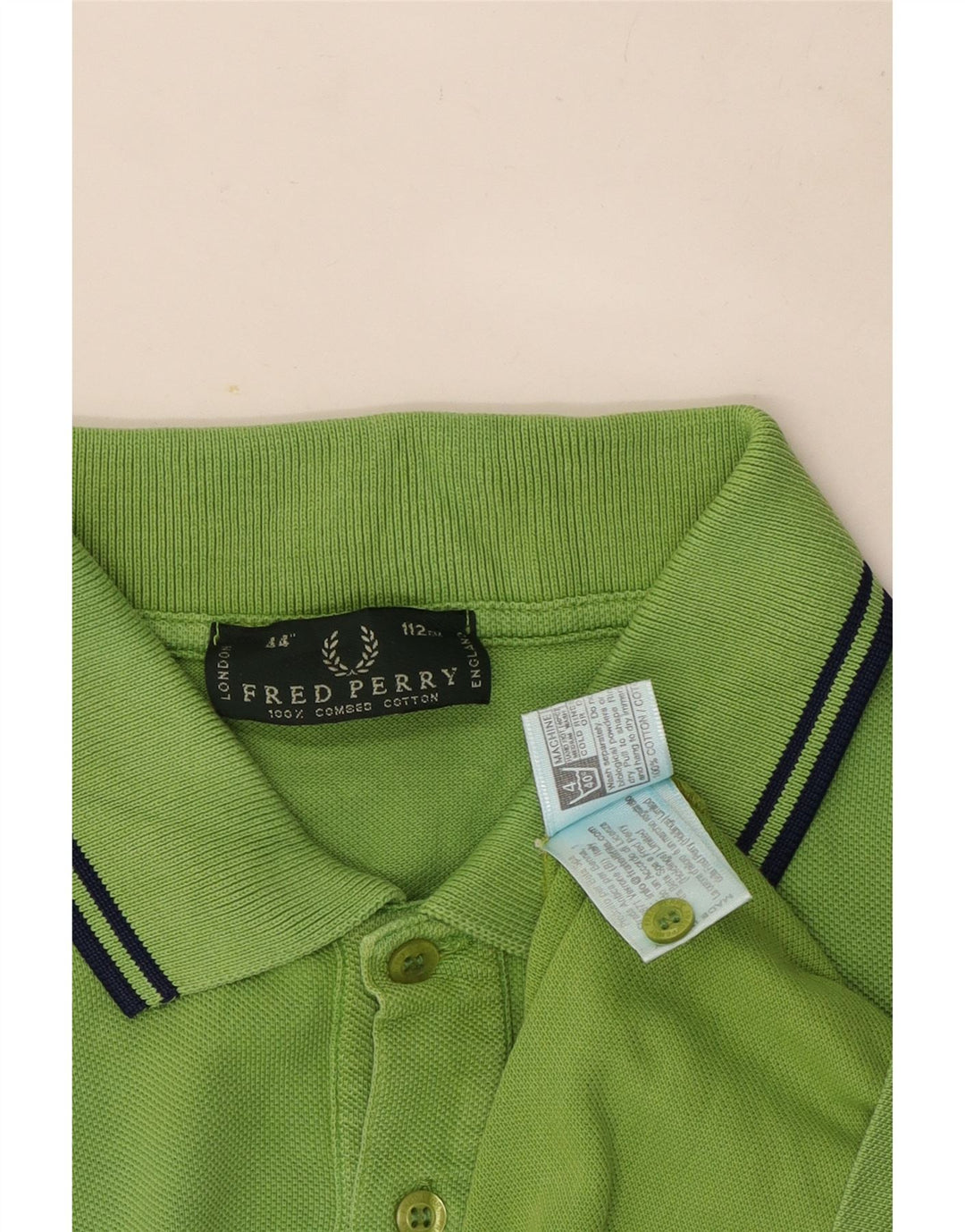 Fred Perry Mens Polo Shirt Medium Green Cotton