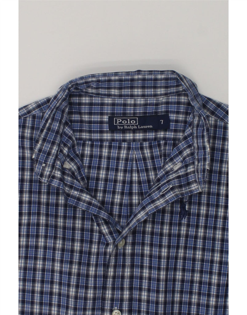 POLO RALPH LAUREN Boys Shirt 6-7 Years Blue Check Cotton | Vintage Polo Ralph Lauren | Thrift | Second-Hand Polo Ralph Lauren | Used Clothing | Messina Hembry 