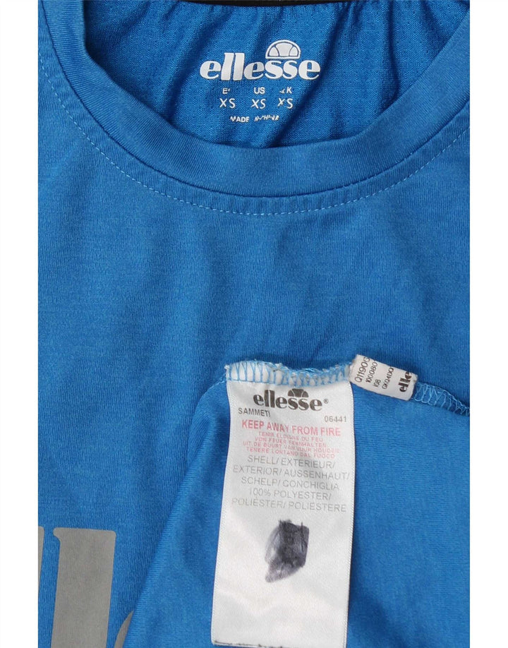 Ellesse Mens Graphic T-Shirt Top XS Blue Polyester