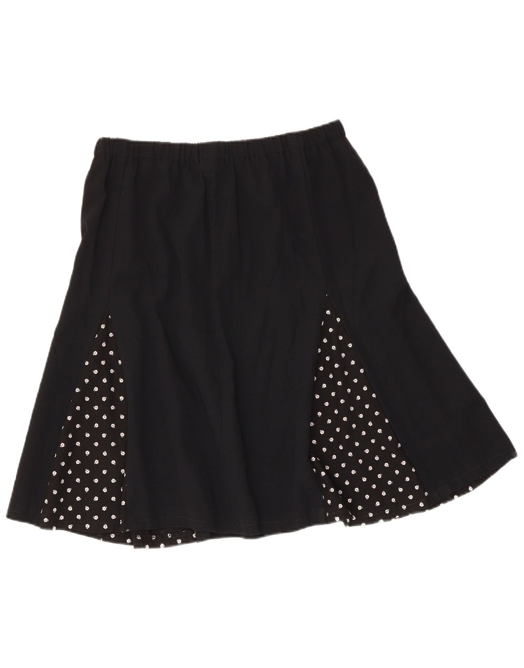 Vintage Womens A-Line Skirt W30 Medium Black Spotted