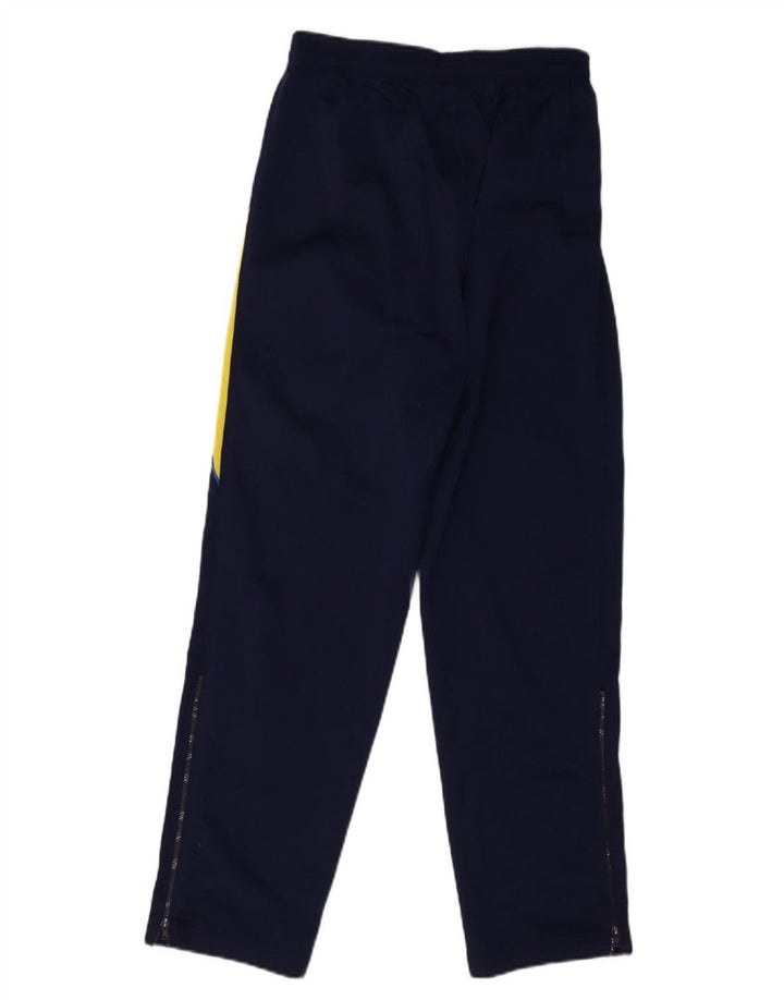 MACRON Mens Tracksuit Trousers Small  Navy Blue Colourblock Polyester