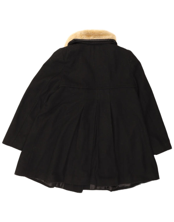 Monsoon Womens Princess Coat UK 12 Medium Black Wool